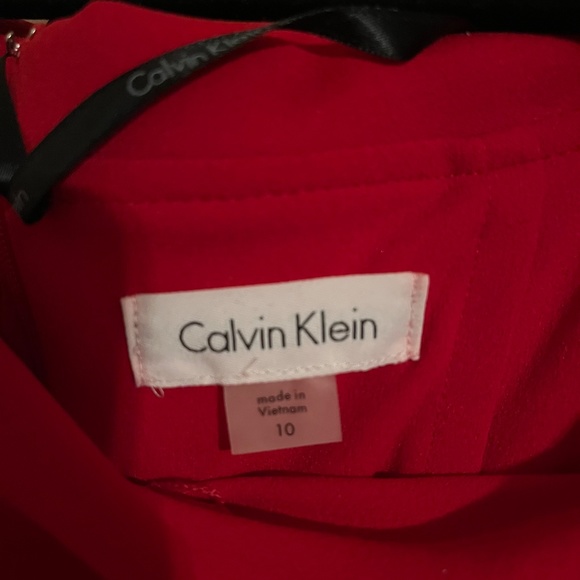 NWT CALVIN KLEIN RED STRAPLESS DRESS SIZE 10 - Picture 3 of 6